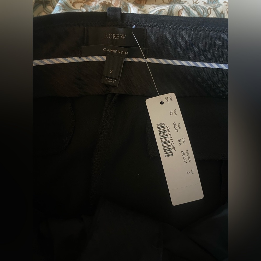 J.Crew NWT Cameron Pants - Sz 2 - Black
